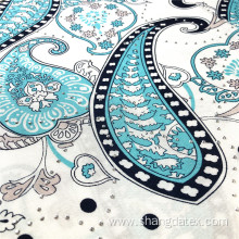 Nice Paisley Design With Silver Stone Viscose Printed